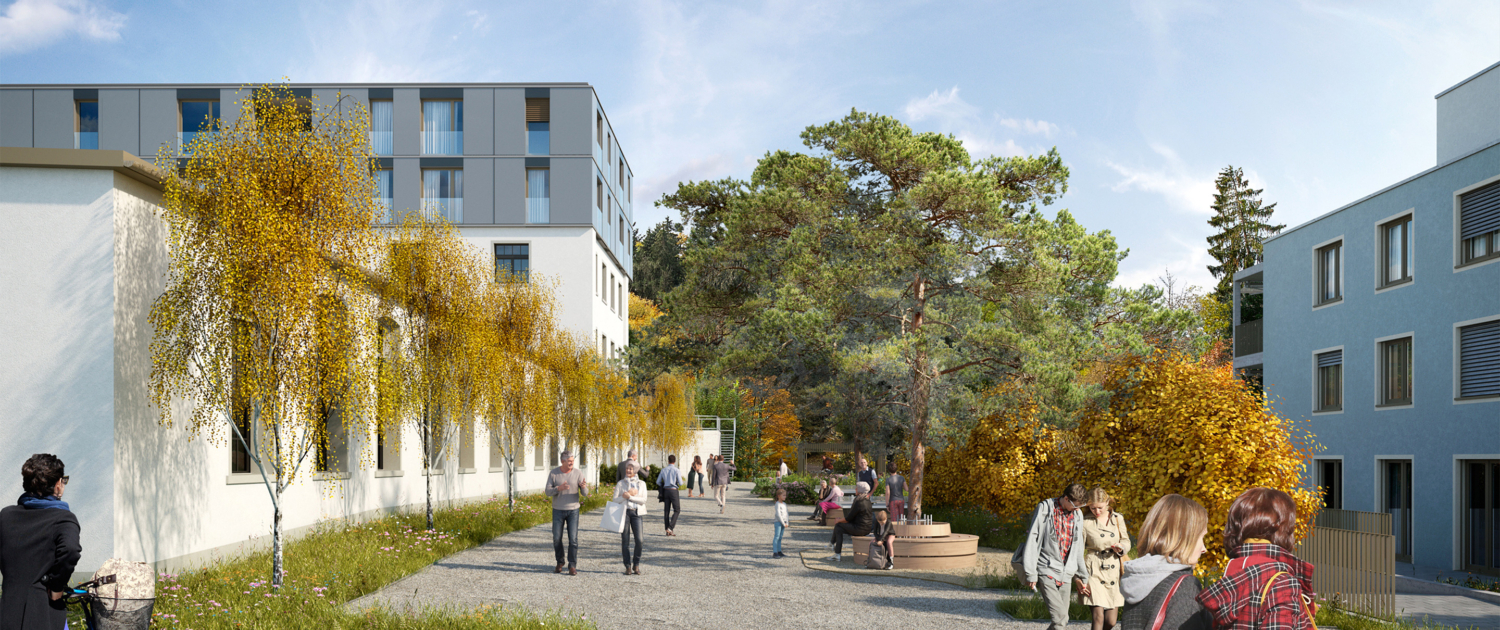 Projekt Murkart Frauenfeld – Visualisierung Areal, Erschliessung Fussgänger