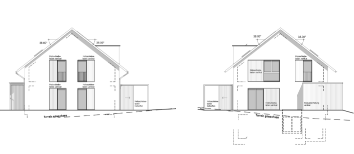 EFH Rutschwil/Dägerlen, Ansichten
