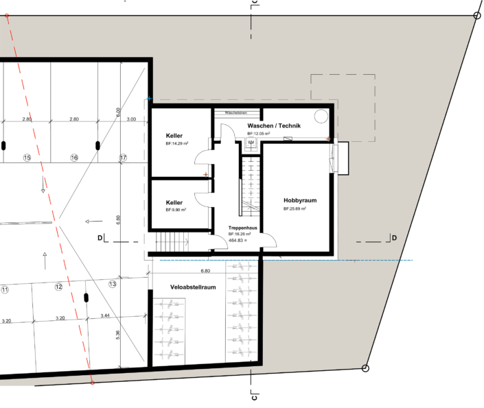 EFH Rutschwil/Dägerlen, Grundriss Untergeschoss