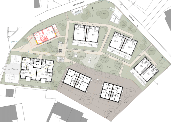 «Alte Schmitte» Buch am Irchel, Grundriss EG, Keller, Umgebung