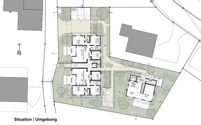 MFH Rutschwil/Dägerlen, Situation und Umgebung