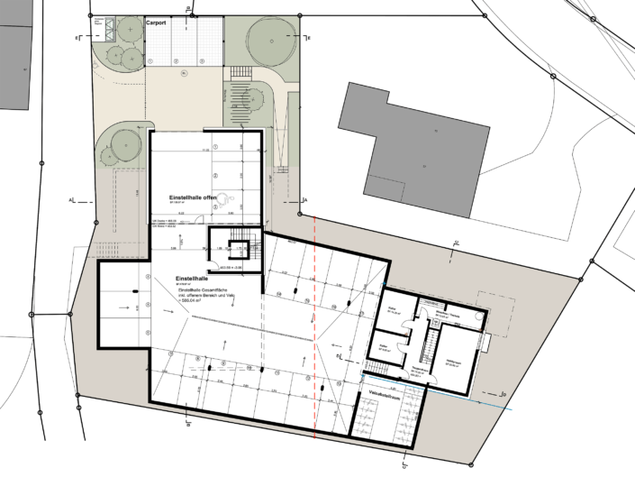 EFH Rutschwil/Dägerlen, Grundriss Untergeschoss Tiefgarage