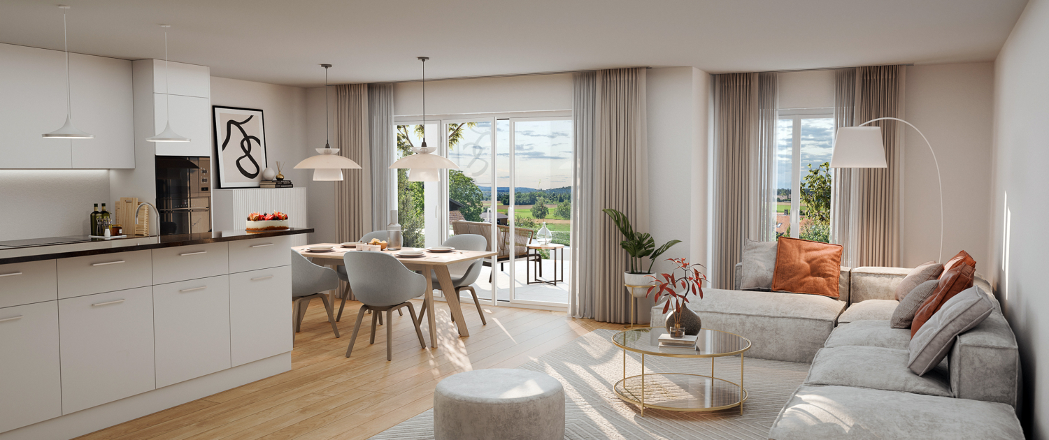 Projekt Rutschwil (Dägerlen) Visualisierung Gartenwohnung